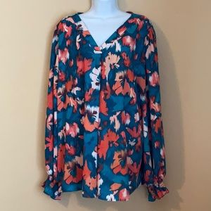 Hoptics Size 3X Long Sleeve Printed Tunic
